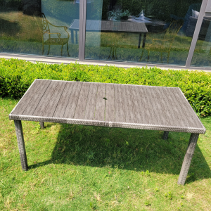 JJT13002W Outdoor Garden Furniture Steel Rattan Rectangle Tea Table Coffee Table