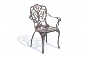 JJC18052 Cast Aluminum Chair with butterfly pattern-KD structure