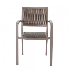 JJC423W Aluminum wicker Dinning chair Commercial use