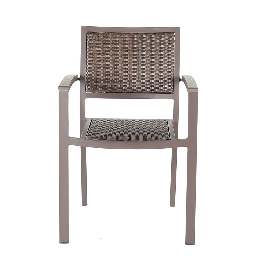JJC423W Aluminum wicker Dinning chair Commercial use Featured Image
