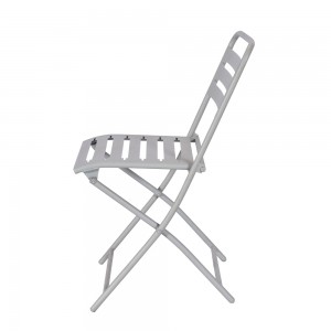 JJS306 Masă laterală și scaun pliabil din oțel pentru exterior 3buc