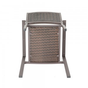 JJC423W Aluminijumska pletena trpezarijska stolica Za komercijalnu upotrebu