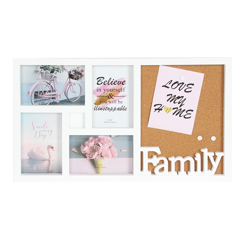 PVC Gallery Picture Frame With Corkwood Message Board