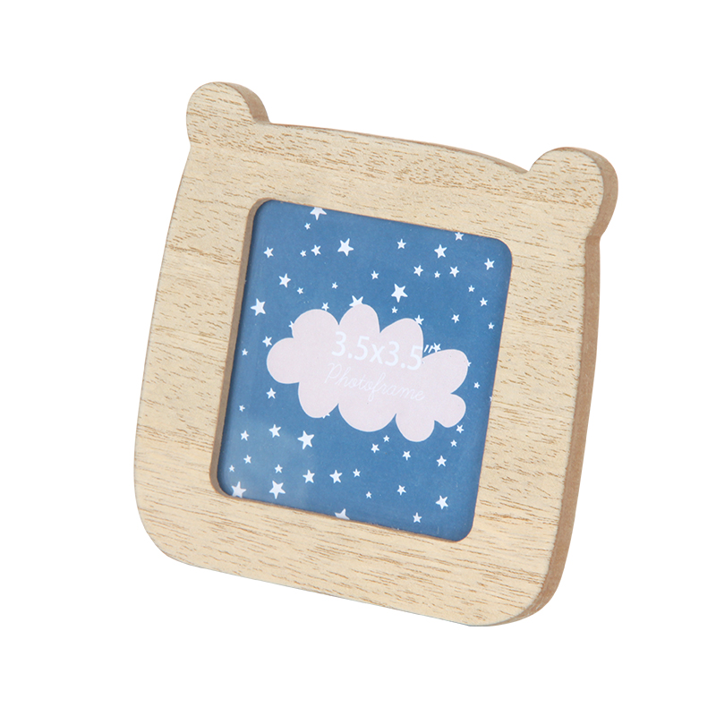3.5×3.5inch Wood Color Wooden Baby Funny Photo Frame Featured Image