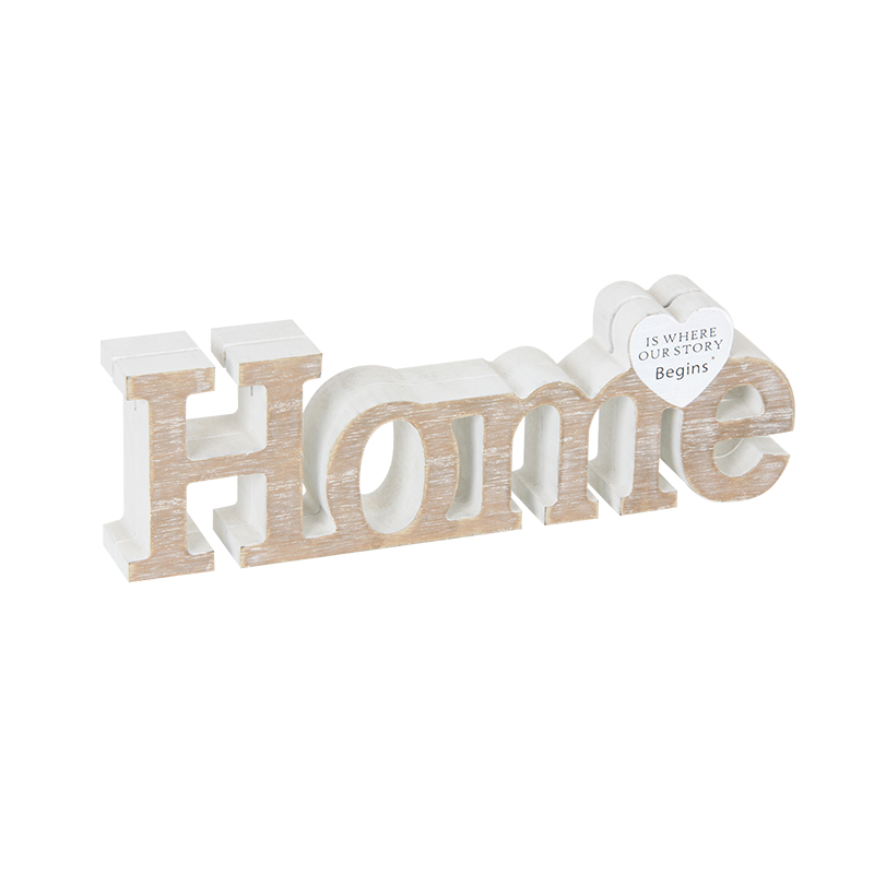 Jinn Home HOME Engraved Wooden Letters Blocks Table Ornamants Decor