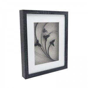 Jinn Home Linen Black Wood Shadow Box Photo Frame Custom Design