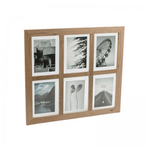 Rustic Brown Wall Collage Picture Frame with Six 4×6 Picture Display
