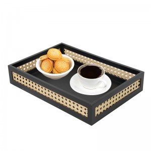 New Arrival China Wood Serving Tray with Handles, Wooden Serving Tray