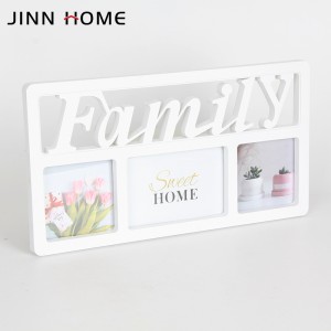 White Picture Frame Family Gallery Frame for 3 Photos Photo Collage Frame