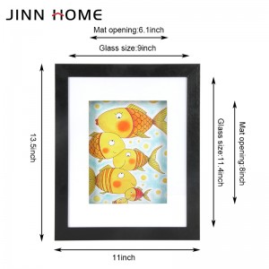 Front-Opening Children Artwork Photo Frame with 6.1×8 Mat or 9×11.4 without Mat