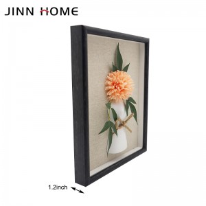 9″x11″ Canvas Shadow Box Wooden Photo Frame Vase Flower Decor