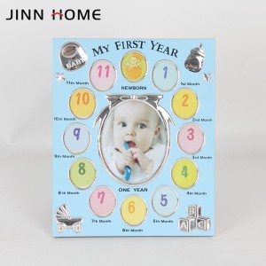 New Born Baby First Year Souvenir Aluminium Metal Picture Frame