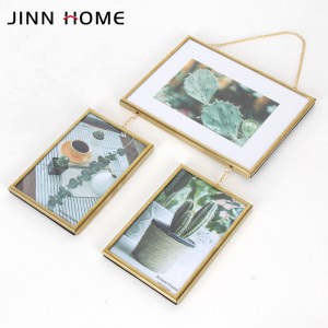 Fast delivery China Wooden Desk Photo Frame with Metal Stand or Wall Hanger