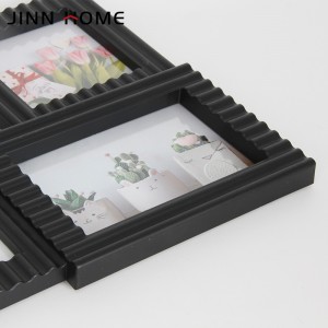 BLACK PLASTIC COLLAGE PHOTO FRAME FOR WALL