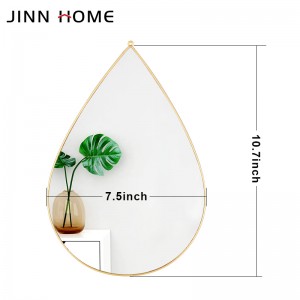 Hot-selling China Modern Minimalist Wall Stainless Steel Large Ginkgo Leaf Home Decor Metal Living Room Mirror