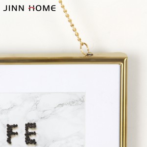 Cheapest Factory Cheap Cute Design Metal Glass Photo Frame for Tabletop Decor