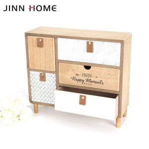 Wooden Desk Drawer Tabletop Storage Organization Box for Office Home