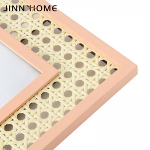 Pink bamboo rattan Wooden Pitcture Photo Frame