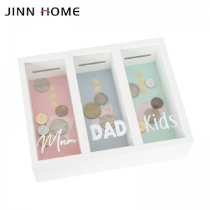 Jinn Home Money Piggy Bank 3 Compartment Change Boxes for Kids
