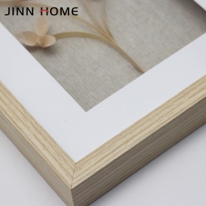 Brown Linen Wood Shadow Box Display Home Decor Photo Frame