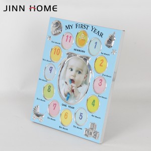 New Born Baby First Year Souvenir Aluminium Metal Picture Frame