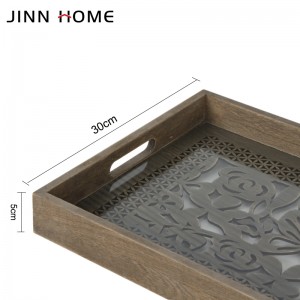 Supply OEM/ODM China Rustic Wood Nordic Tray Household Acacia Wooden Serving Tray