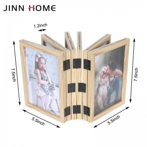 2019 Latest Design China Double Sided Rotating Photo Frame Table 6-Inch 7-Inch 8-Inch Idol Picture Frame Decoration Creative Personalized Wooden Photo Frame Desktop