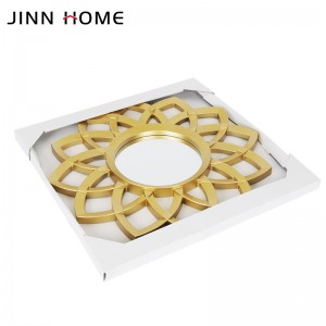 China Manufacturer for China Sun Shaped Wall Decor Golden Mirror for Living Room