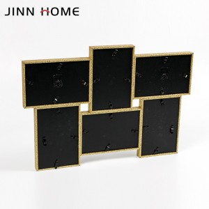 100% Original China Black Collage Wooden Photo Frame with Matting for Home Deco