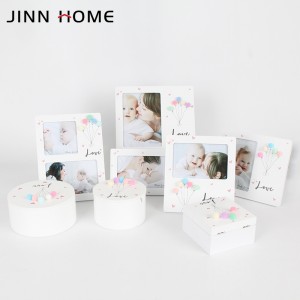 White Picture Photo Frame Baby Gifts Table Stand