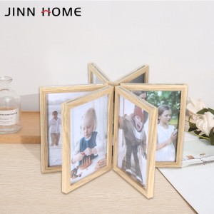 2019 Latest Design China Double Sided Rotating Photo Frame Table 6-Inch 7-Inch 8-Inch Idol Picture Frame Decoration Creative Personalized Wooden Photo Frame Desktop