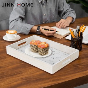 Reliable Supplier China Customized Wooden Varnish Printing Serving Tray for Hotel or Restaurant (349)