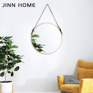 China wholesale Jinghu Brand Home Decoration Furniture Black Rectangle Metal Framed Dressing Full Length Standing Floor Mirror with OEM Packaging