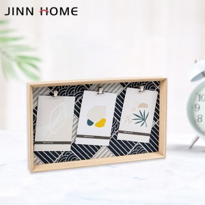 Wholesale Discount China White MDF with Paper Venner Clip Picture Frame for Wall Deco