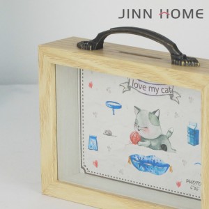 Lowest Price for Unicorn Shaoped Piggy Bank Decorative Shadow Box Wooden Frame, Coin Bank Money Bank