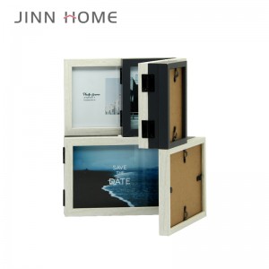 12 PCS Black and White Wooden Folding Collage Picture Frame
