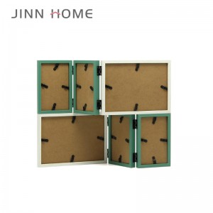 6 PCS Wall Mounted Folding Collage Picture Frame with Glass Cover