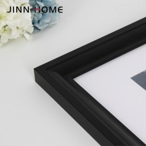 12×16 in Black MDF Wooden Picture Frame With mat 8×12