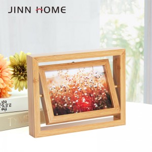 Floating Picture Frames Double Glass Wooden Photo Frame