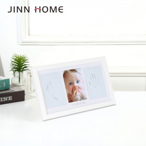 Professional China Baby Photo Frame Baby Handprint and Footprint Frame with Baby Photo Frame Clay