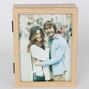 New Design Handmade 2 Pack Double Wood Hinged Picture Frames Double Photo Frame for Table Desk Top