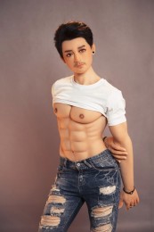 160cm Silicone Head TPE Body Adult male Muscle sex doll real hair transplant Dolls for Women Gays