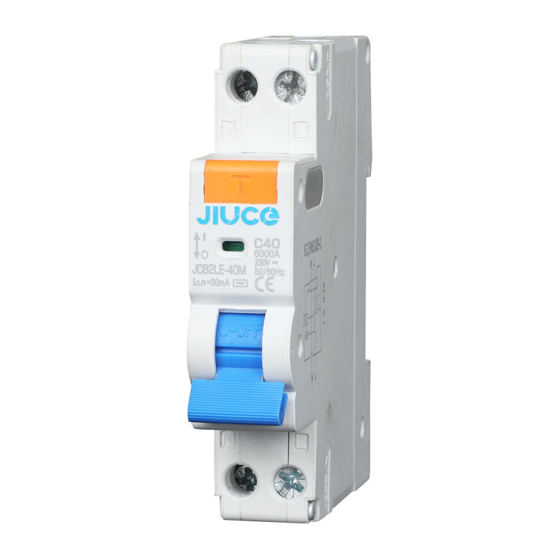 JCB2LE-40M 1P+N mini RCBO single Module residual current circuit breaker with overload protection 6kA