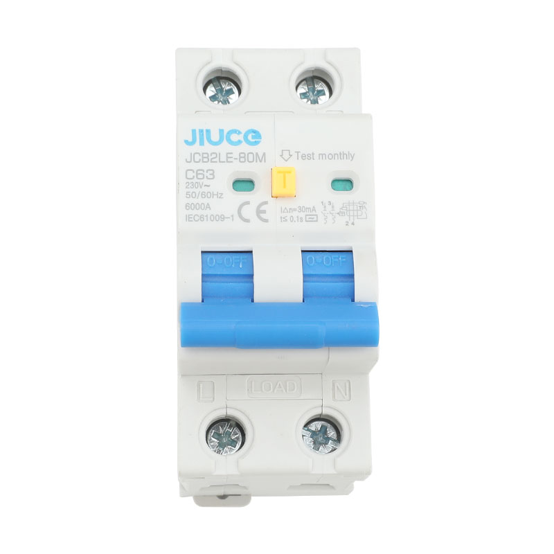 JCB2LE-80M 2 Pole RCBO Residual Current Circuit Breaker With Over Current and Leakage protection (4)