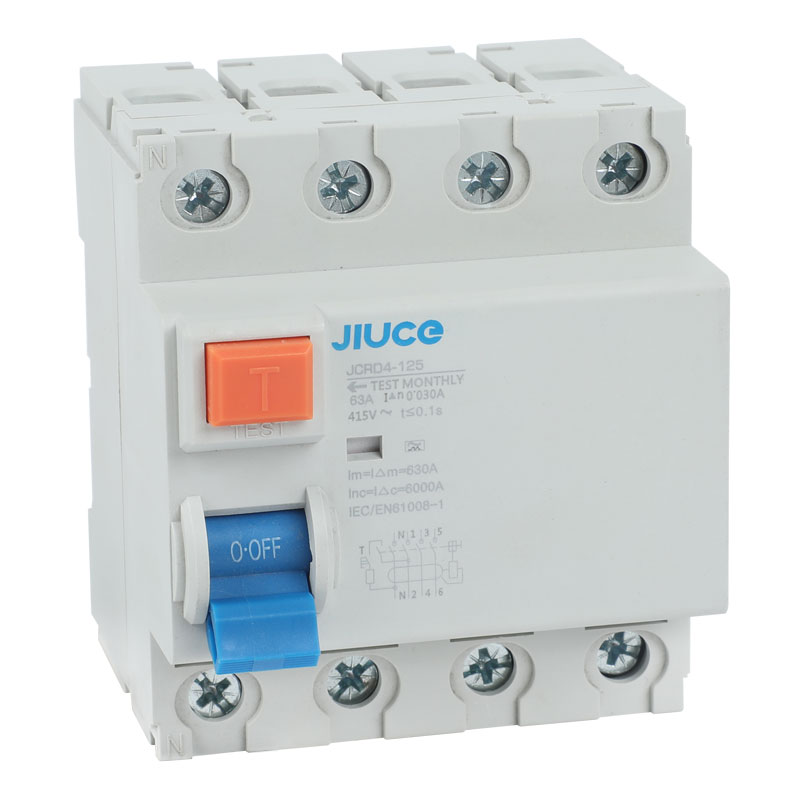 JCRD4-125 4 пол RCD прекинувач со преостаната струја Тип AC или тип А RCCB
