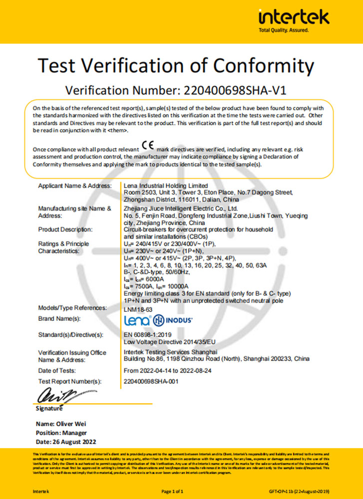 LVD Certification
