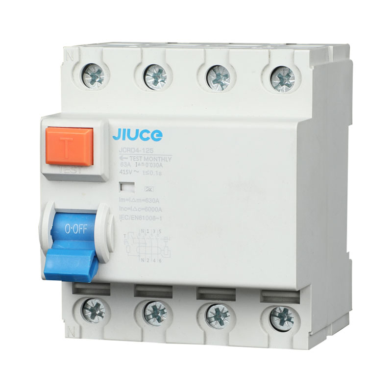 JCRD4-125 4 Pole RCD residual current circuit breaker Type AC or Type A RCCB