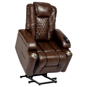 Ultra udobna kožna stolica s podiznim naslonjačem