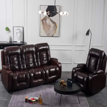 Relax in comfort and style with the Recliner Sofa Set from JKY Furniture