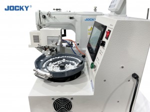 JK438DA Электрическая машина для пришивания пуговиц с устройством подачи пуговиц